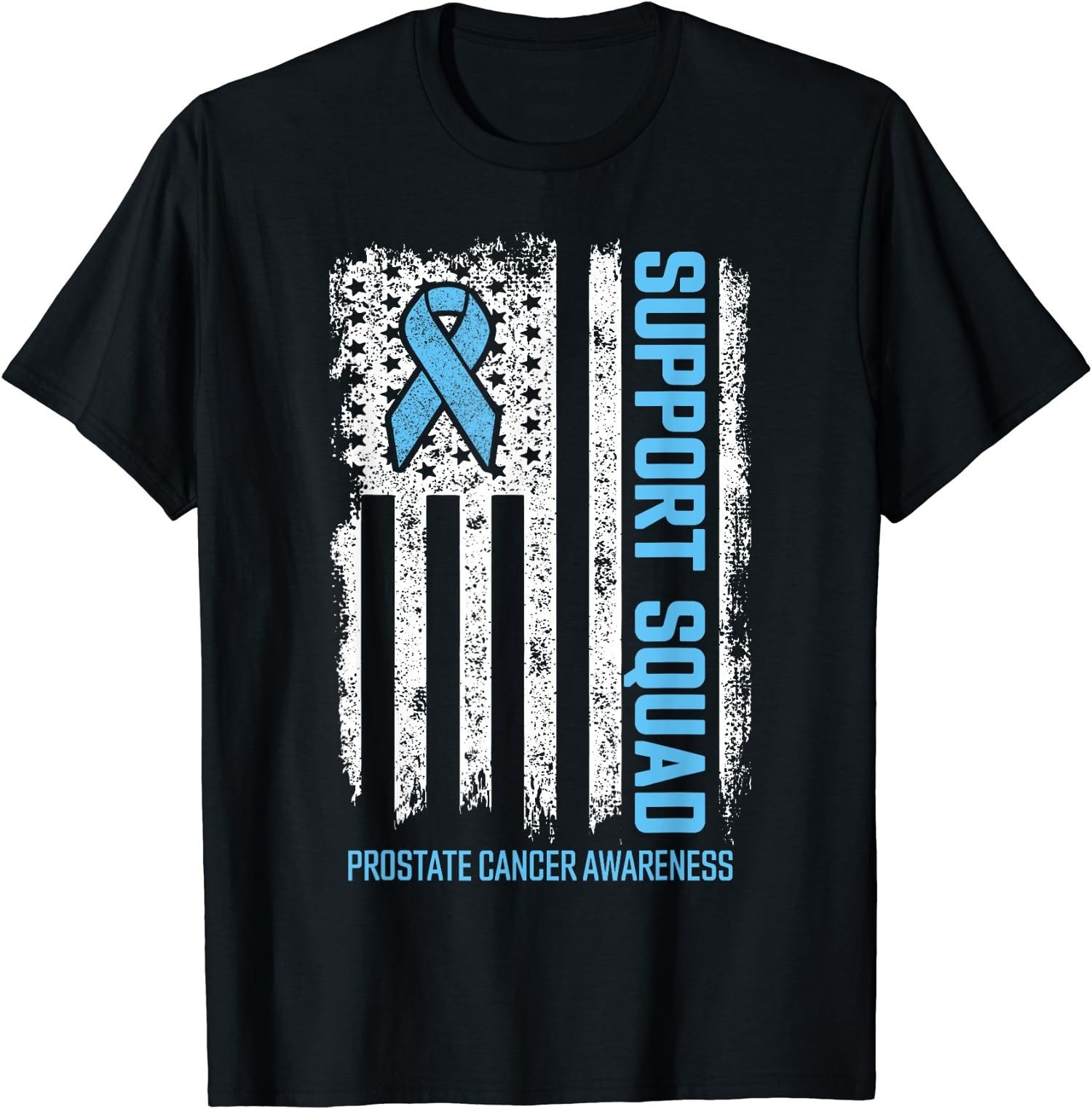 Prostate Cancer Awareness Flag Support Squad Unisex T-Shirt gallery
