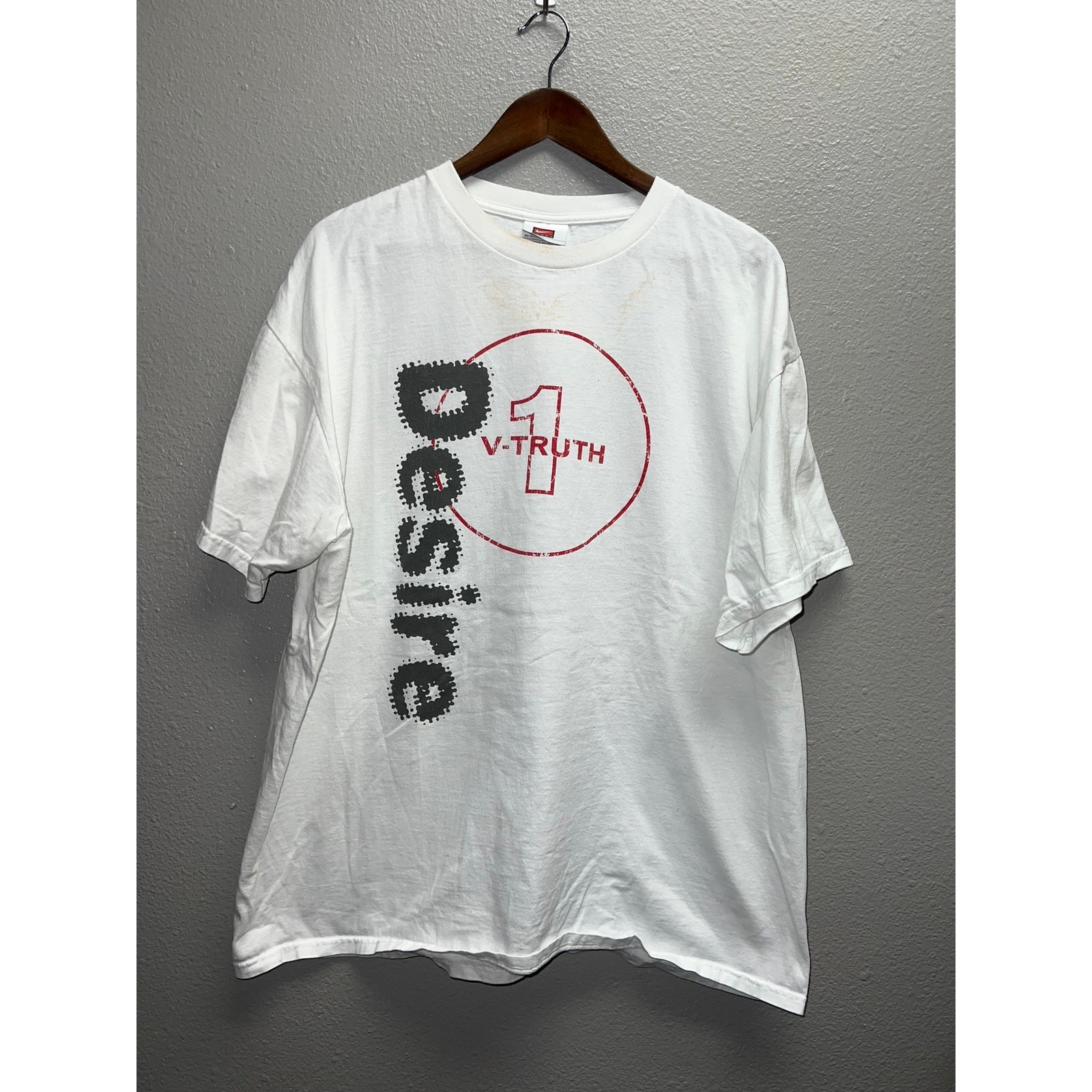 Vintage Nike V1 Truth Shirt V-1 Desire Velocity Sports Performance White Tee XL