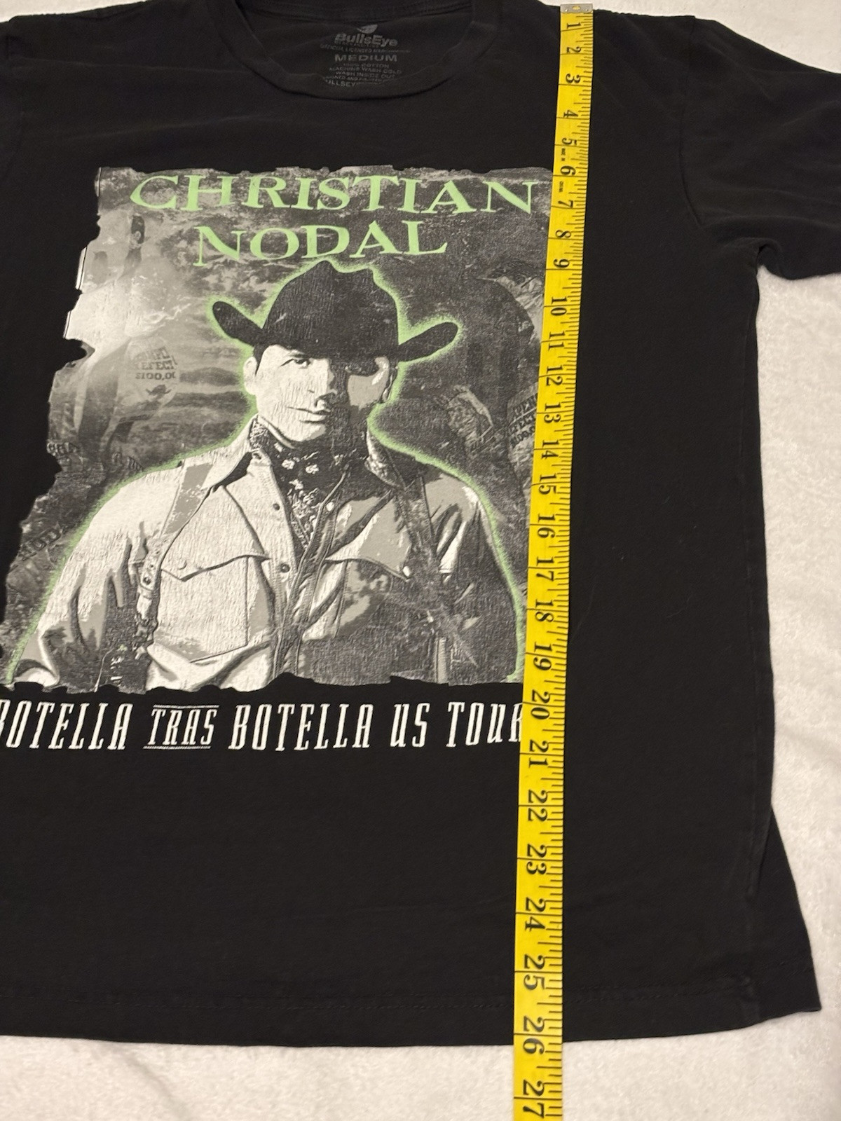 Christian Nodal Official Tour Shirt BLACK MEDIUM Mexican Banda Music gallery