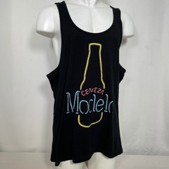 Modelo Cerveza Beer Neon Sign Ripple Junction Black Tank Top Shirt Men’s 2XL