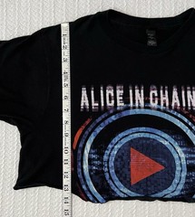 Alice In Chains Played Here 2-Sided Tour Shirt MD 19” X 14” Cropped Cut Shirt