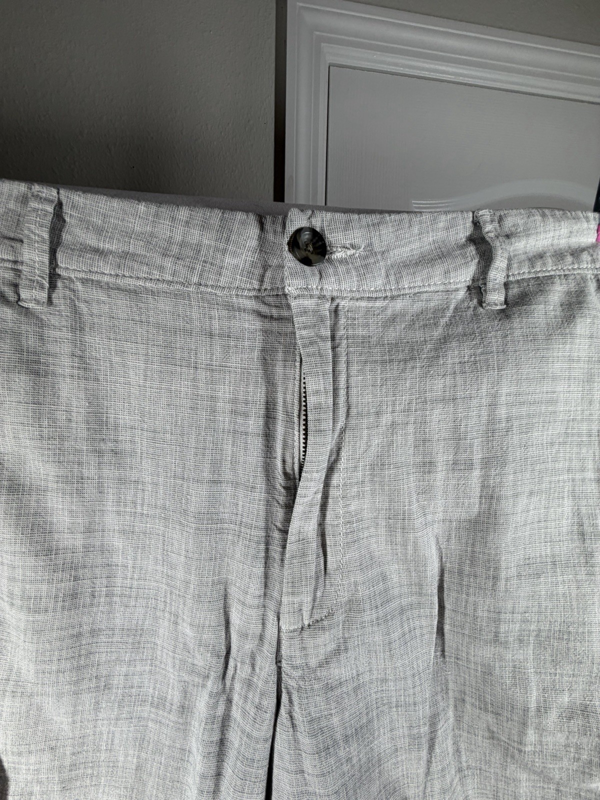 Goodfellow & Co Men’s 38 Shorts Gray Linen Blend Flat Front Summer Casual 10" gallery