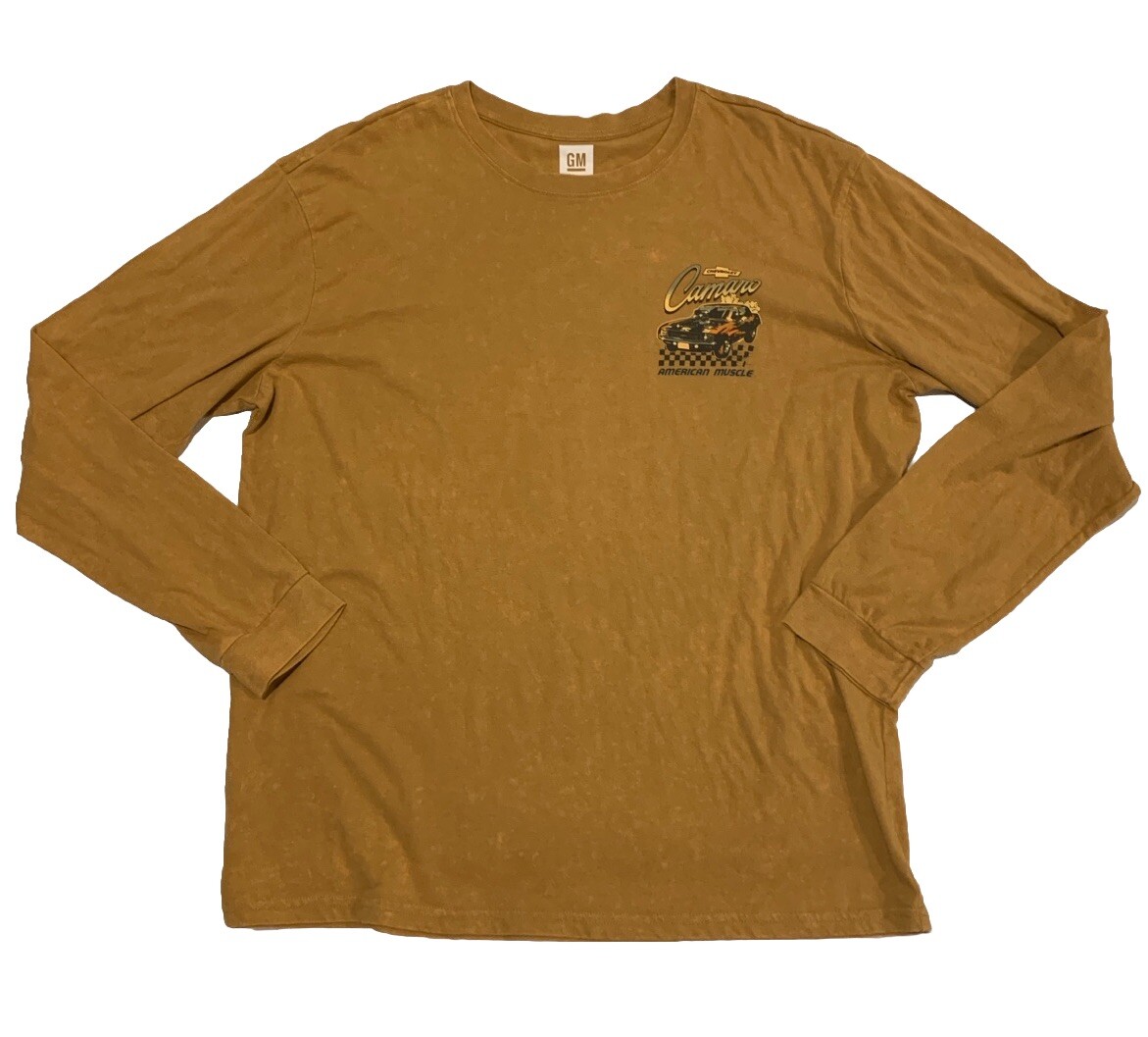 Chevrolet Camaro Long Sleeve T Shirt Size XL GM Licensed Burnt Orange Marbled gallery