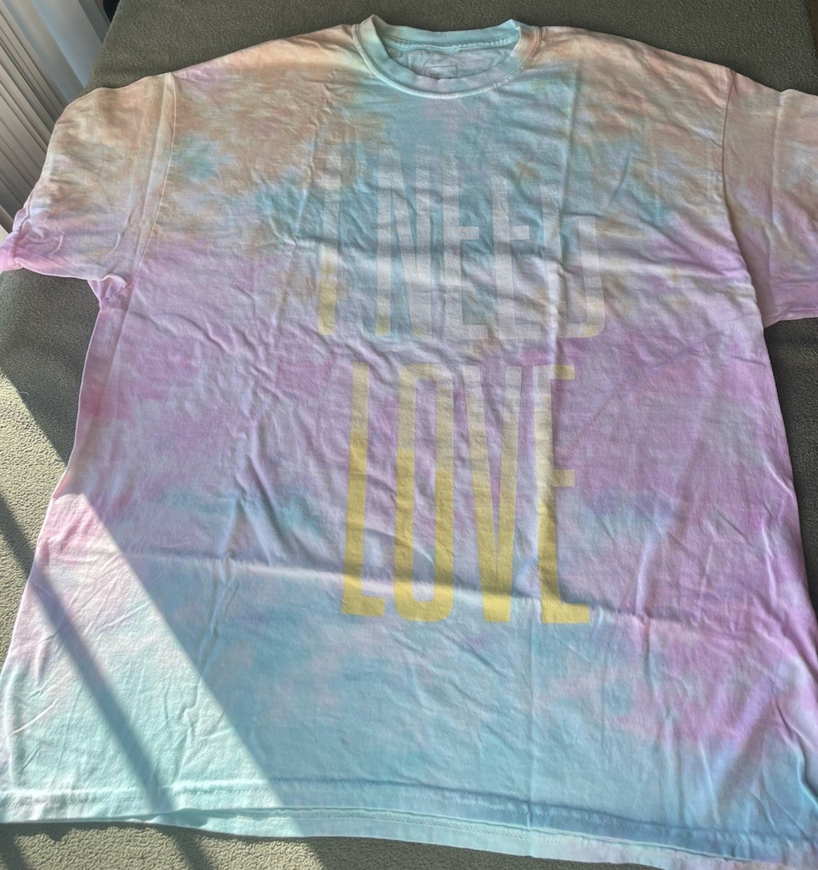 The Thread Shop I Need Love Tie Dye Shirt Size XL Unisex Brand New gallery