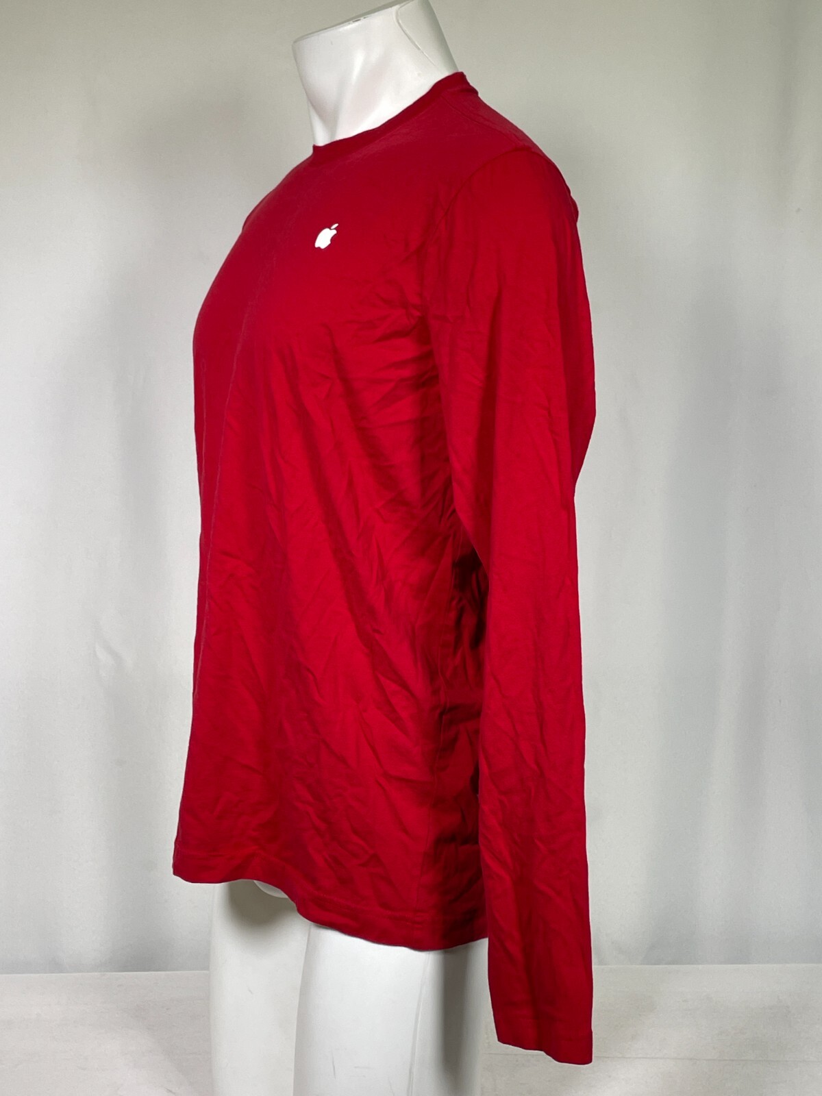 Apple Store Red Long Sleeve Employee Official Logo T-Shirt Men's MEDIUM gallery