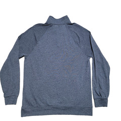 Disney Parks Quarter Snap Mock Neck Pullover Sweatshirt Men Medium Gray 2018