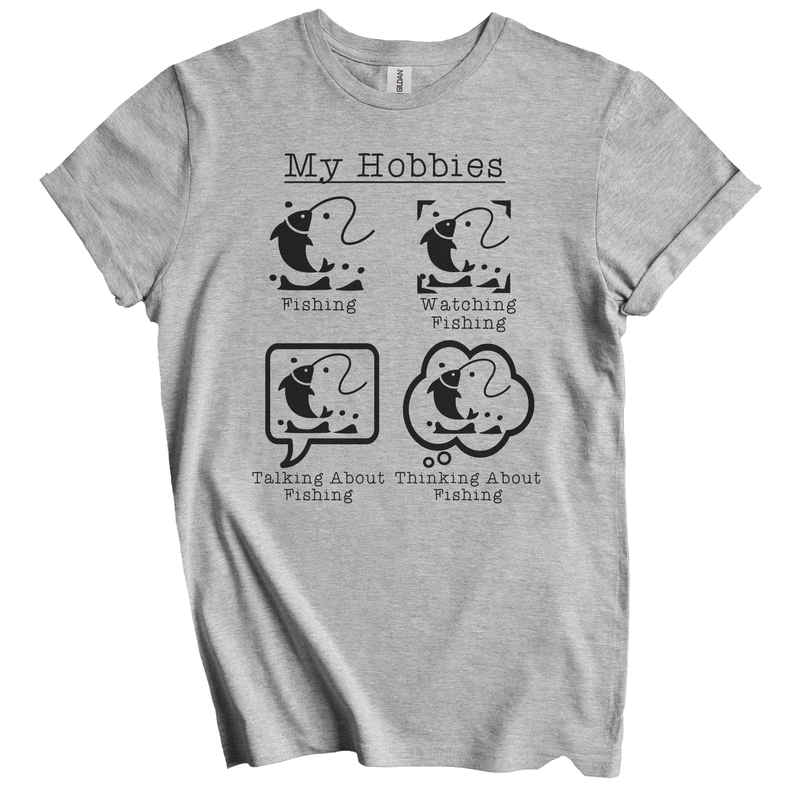 My Hobbies Fishing Funny Fisherman T-Shirt gallery