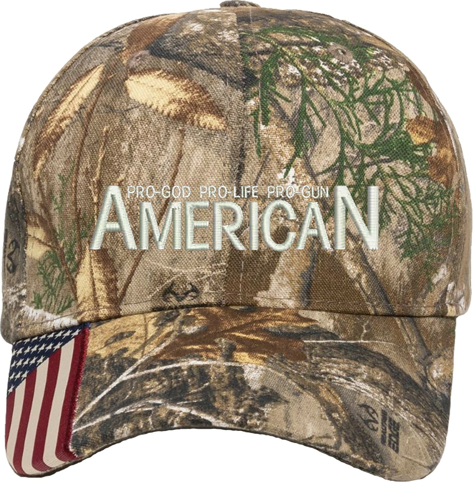 Pro God Pro Life Pro Gun 1 Color Embroidered Camo Structured Adjustable Hat gallery