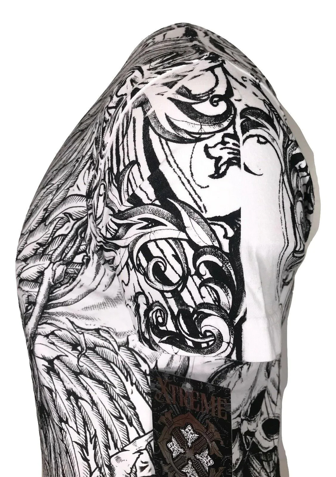 Xtreme Couture by Affliction Men's T-Shirt ACCUSER Skull Biker gallery