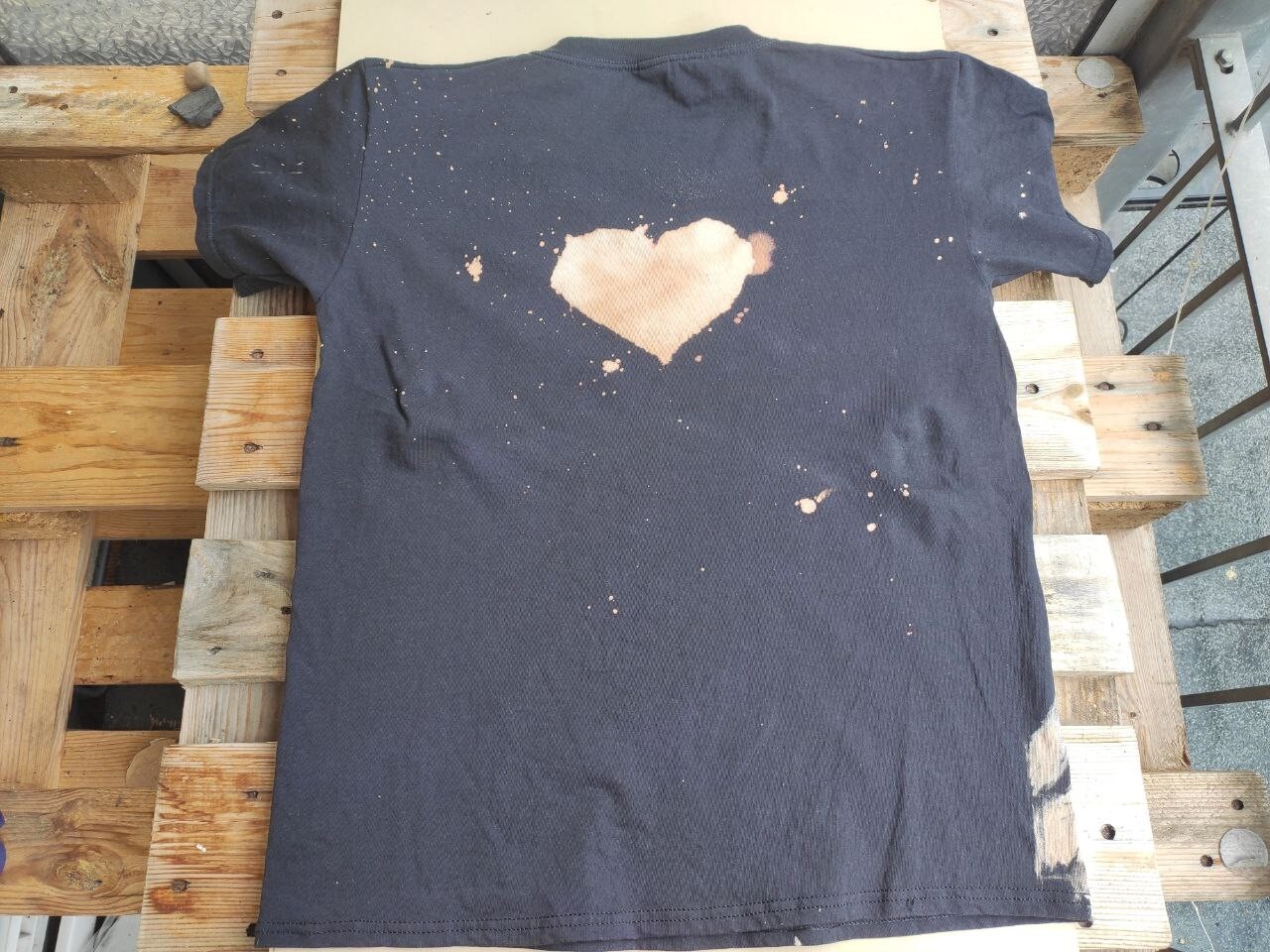 Bleach Dyed T-Shirt Handmade Bleached Shirt DIY gallery