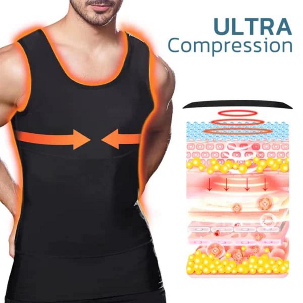 Men Compression Gynecomastia Belly Slimming Waist Trainer Tank Vest Body Shaper gallery