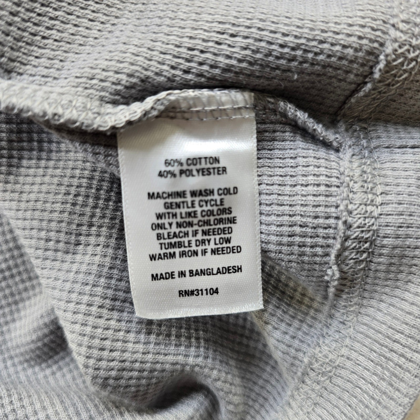 Saddlebred Henley Shirt Mens XLT Gray Cotton Blend Waffle Knit Comfort Flex NEW gallery