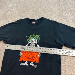 Vintage 90s Jerzees Halloween Skeleton Will Work For Candy Men’s T Shirt XL
