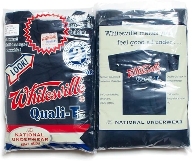 WHITESVILLE 2 PACK T-SHIRT Navy WV73544 Made in Japan gallery