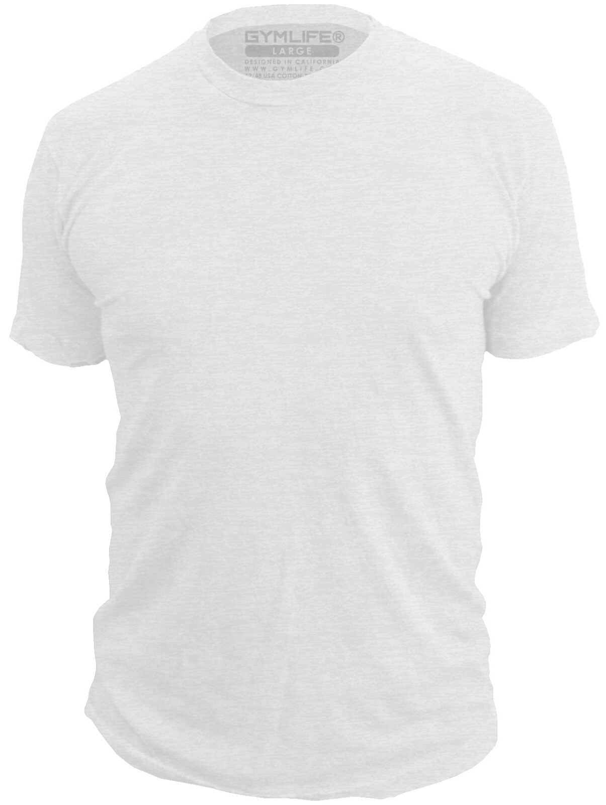 Gym Life® BLANK Tee Men's Athletic T-Shirt Work Out Exercise Fitness Shirt White gallery