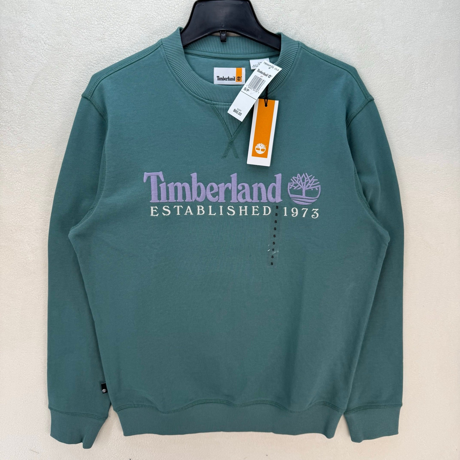 TIMBERLAND MEN'S SMALL OUTDOOR HERITAGE 1973 CREW TB0A2FEQ CL6 RARE TEAL PURPLE gallery