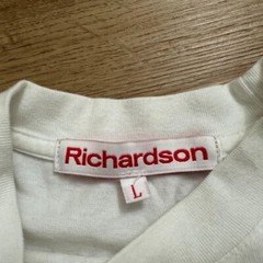 Richardson Vaseline Tee Cotton Crew Neck Print Short Sleeve Large WHITE