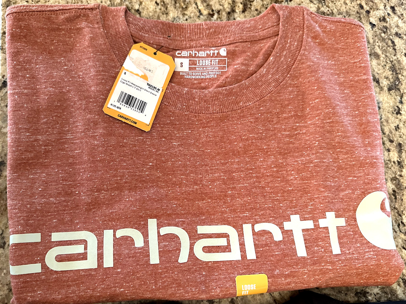 Lot (2) Carhartt & MILWAUKEE Tools Crew Neck T Shirt Heavy Duty S/S POCKET Small gallery