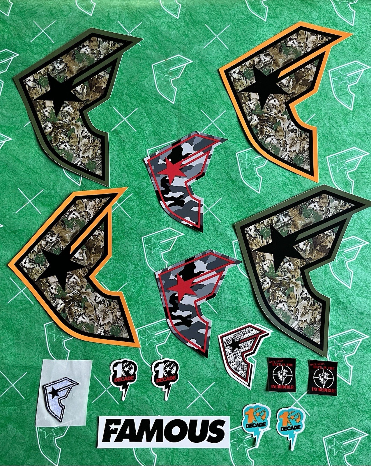 Famous Stars And Straps Camo Sticker Set gallery