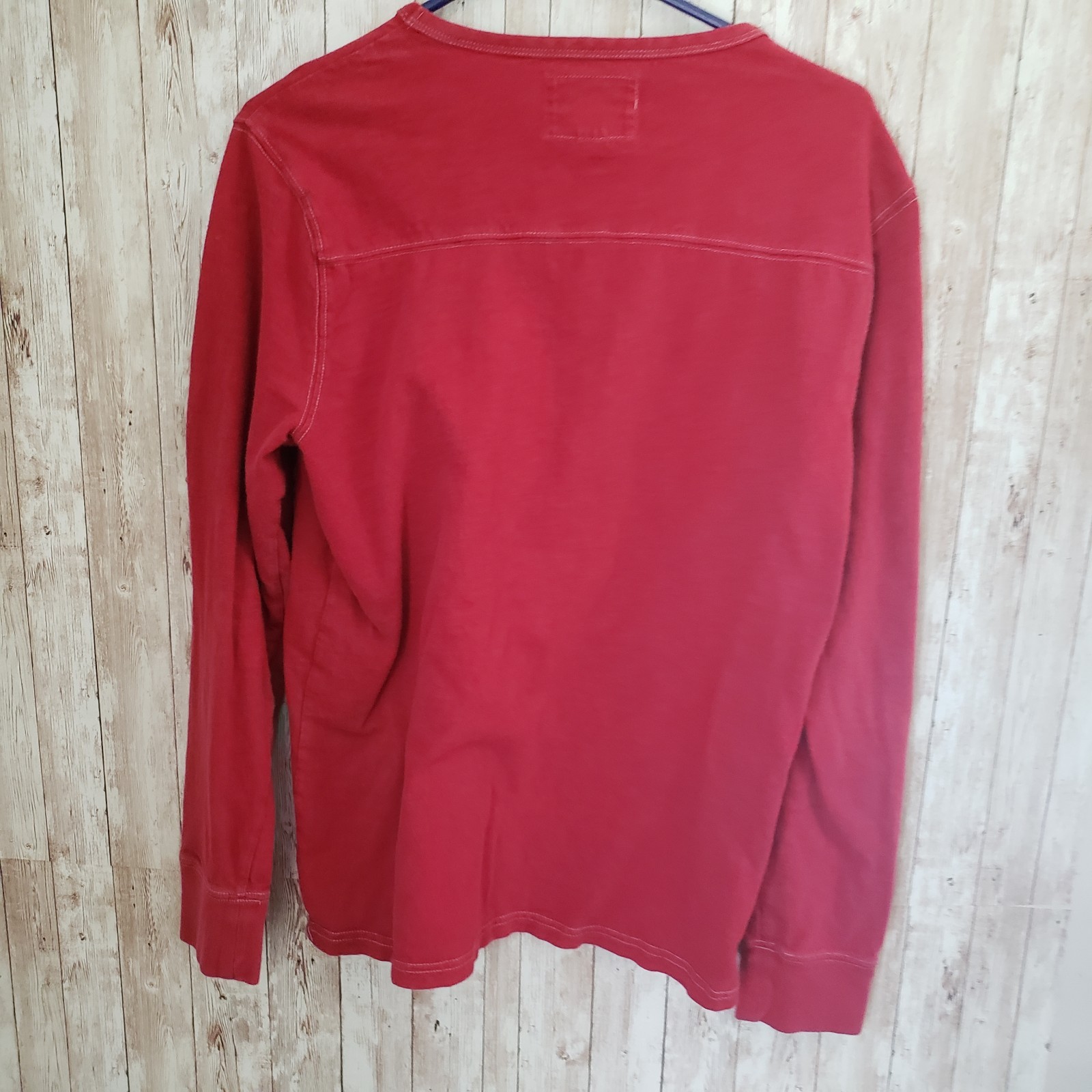 Vintage American Eagle Embroidered Long Sleeve T-Shirt Red M Y2K gallery