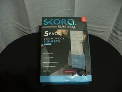 Skora Run Real Crew Neck T-Shirts 5 pack Small 34-36 Multi Color Classic Fit NEW