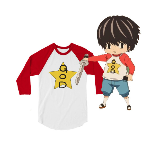 Kotaro Lives Alone Cosplay Gift 3/4 sleeve raglan shirt, kotaro shirt gallery