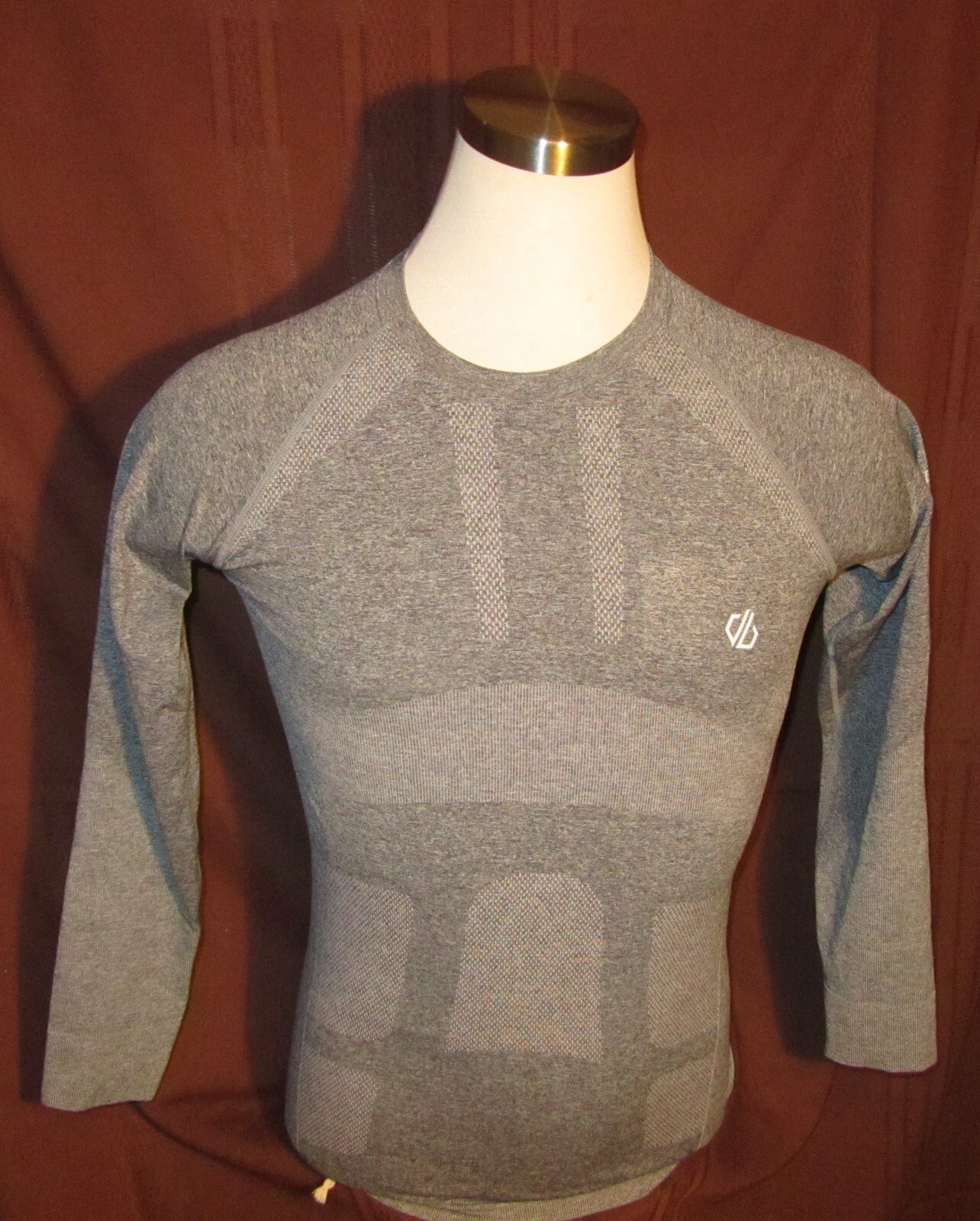 Dare 2B Mens Long-Sleeve Shirt, Gray, Polyamide/Polyester/Elastane, Size M, EUC gallery