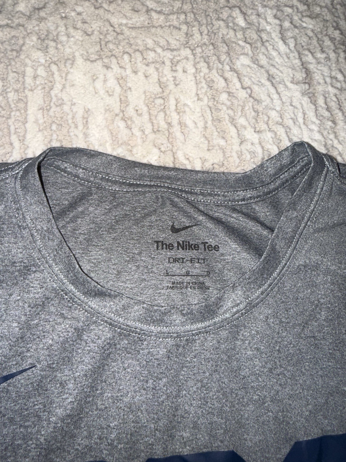 Nike Dri Fit USA Basketball Warm Up Team Issue Shirt Size Large Gray Grey gallery