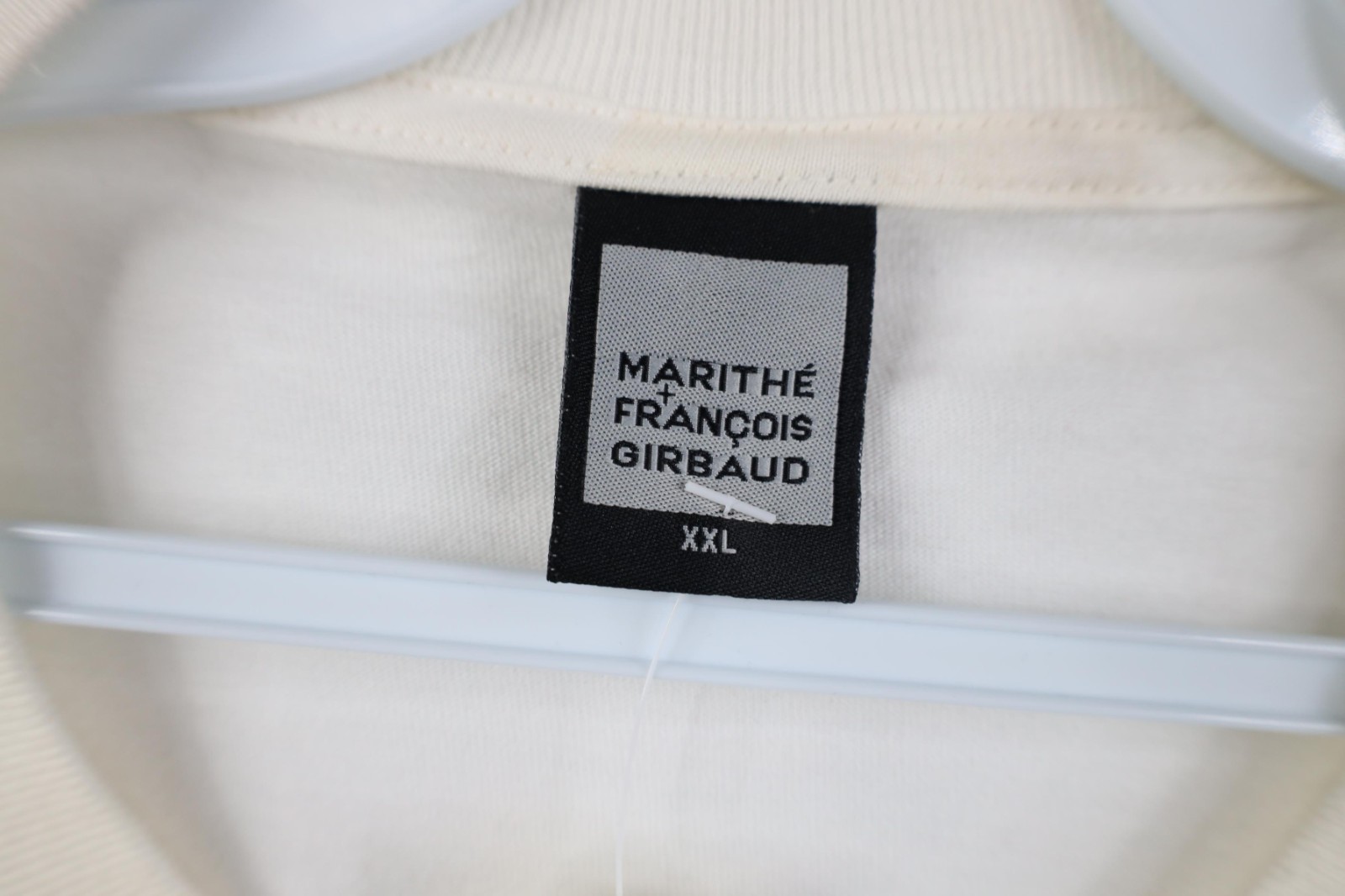 Deadstock Vintage 90s Marithe Francois Girbaud Mens 2XL Box Logo T-Shirt White gallery