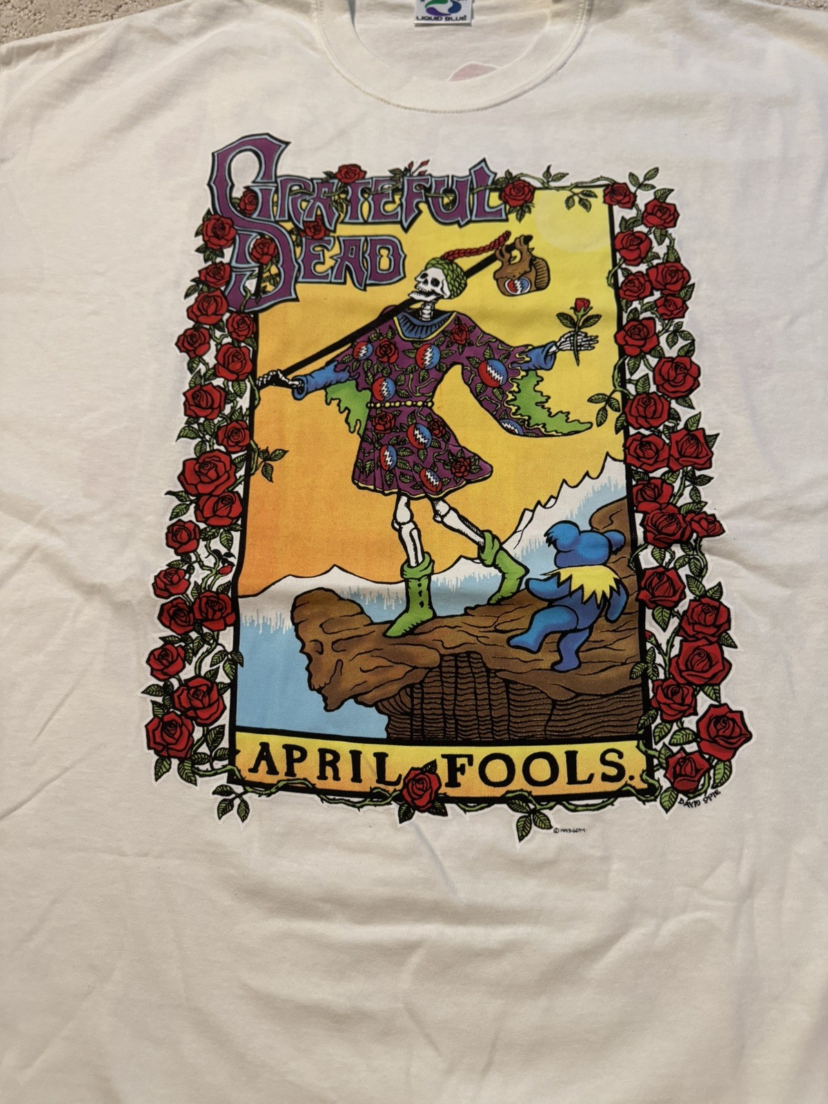 Grateful Dead 1993 April Fools Nassau Coliseum Re-Issue New Satin Tag 90s XL gallery
