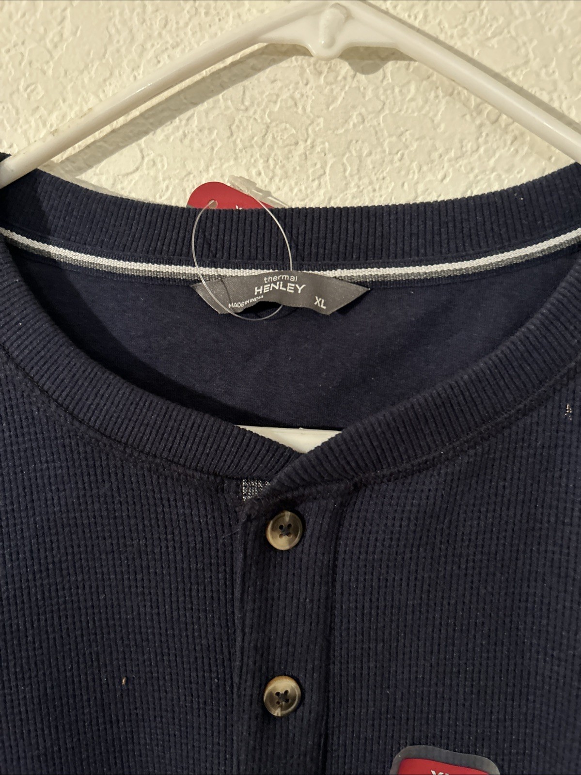 Men’s XL Blue Thermal Henley NWT Members Mark gallery