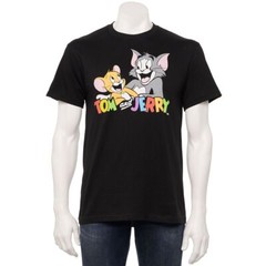 NWT Tom & Jerry Men’s Black Pals Graphic Tee L