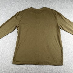 True Classic Henley Shirt Large Brown Casual Long Sleeve Pullover