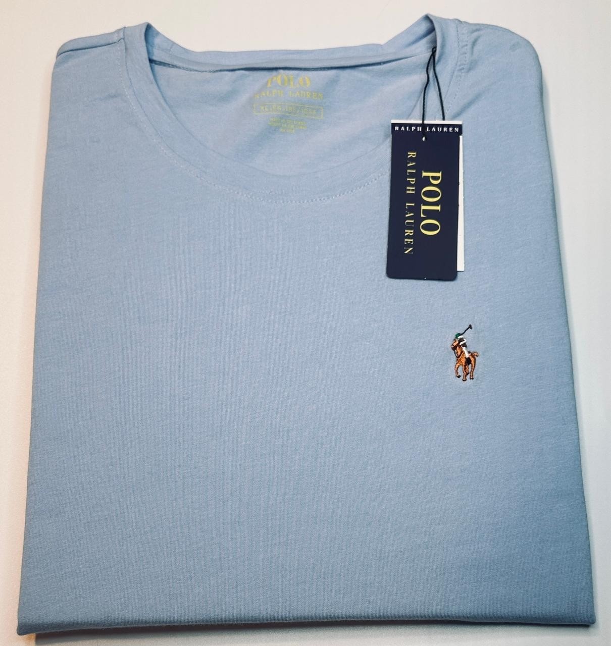 NWT Polo Ralph Lauren Men Short Sleeve Crew Neck Sky Blue T-Shirt Free Shipping gallery