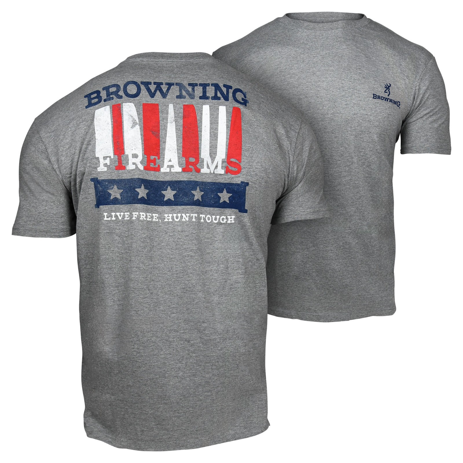 Browning Striped Firearms T-Shirt (L)- Graphite Heather gallery