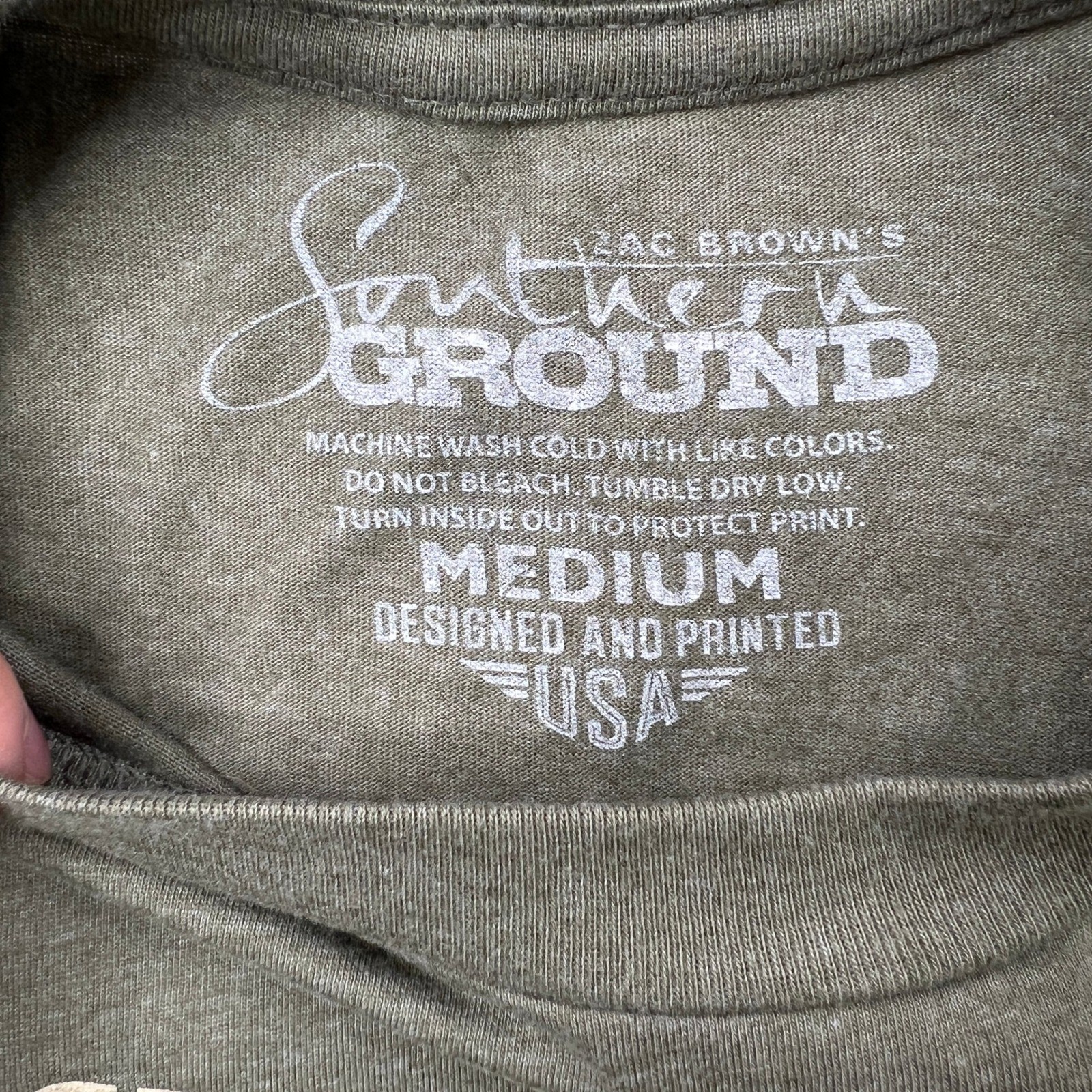 Zac Brown Band Jekyll + Hyde 2015 Tour T-Shirt Medium Olive Country Music Tee gallery