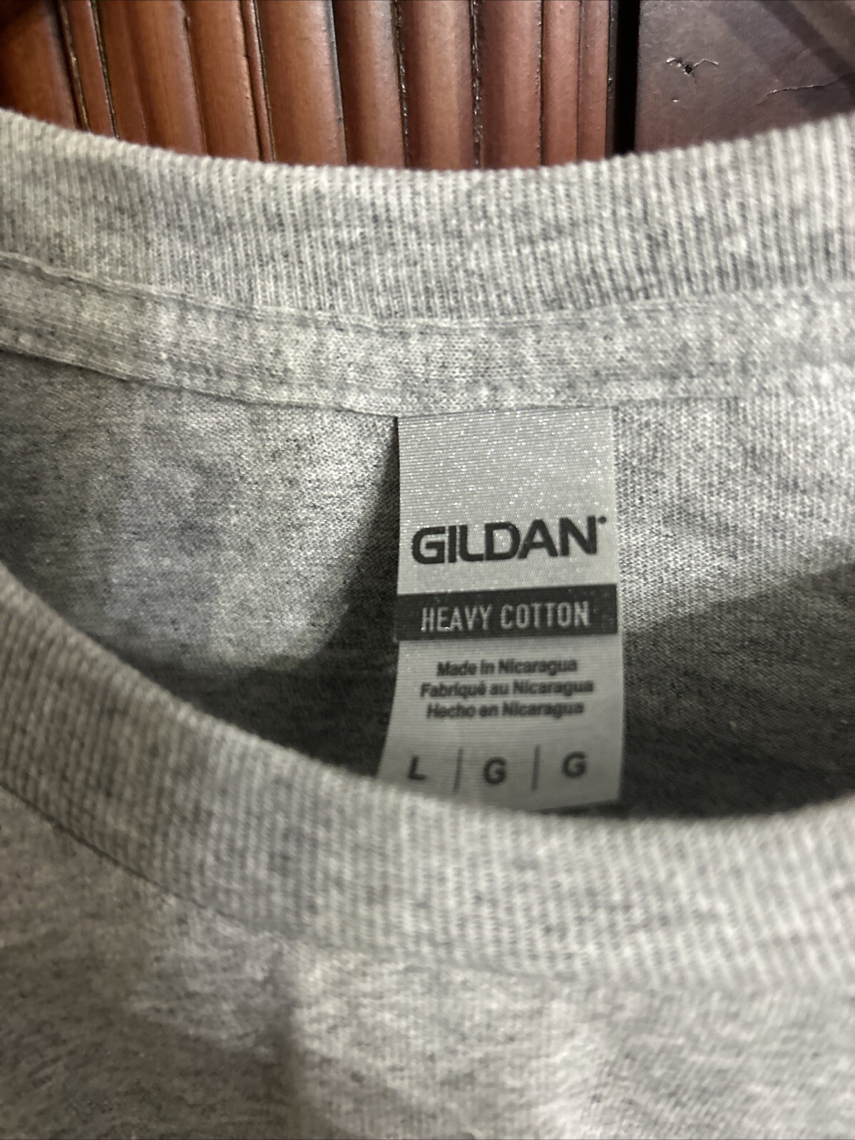 Gildan G540 Men's Heavy Cotton Preshrunk T Shirt Long Sleeve Cash Gray Large gallery