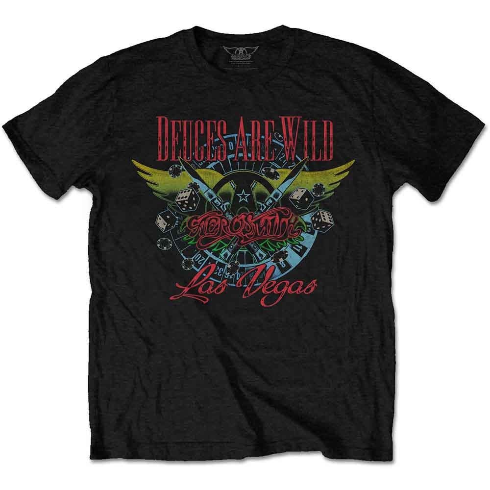 New Aerosmith Unisex Licensed T-Shirt: Deuces Are Wild, Vegas Various Sizes