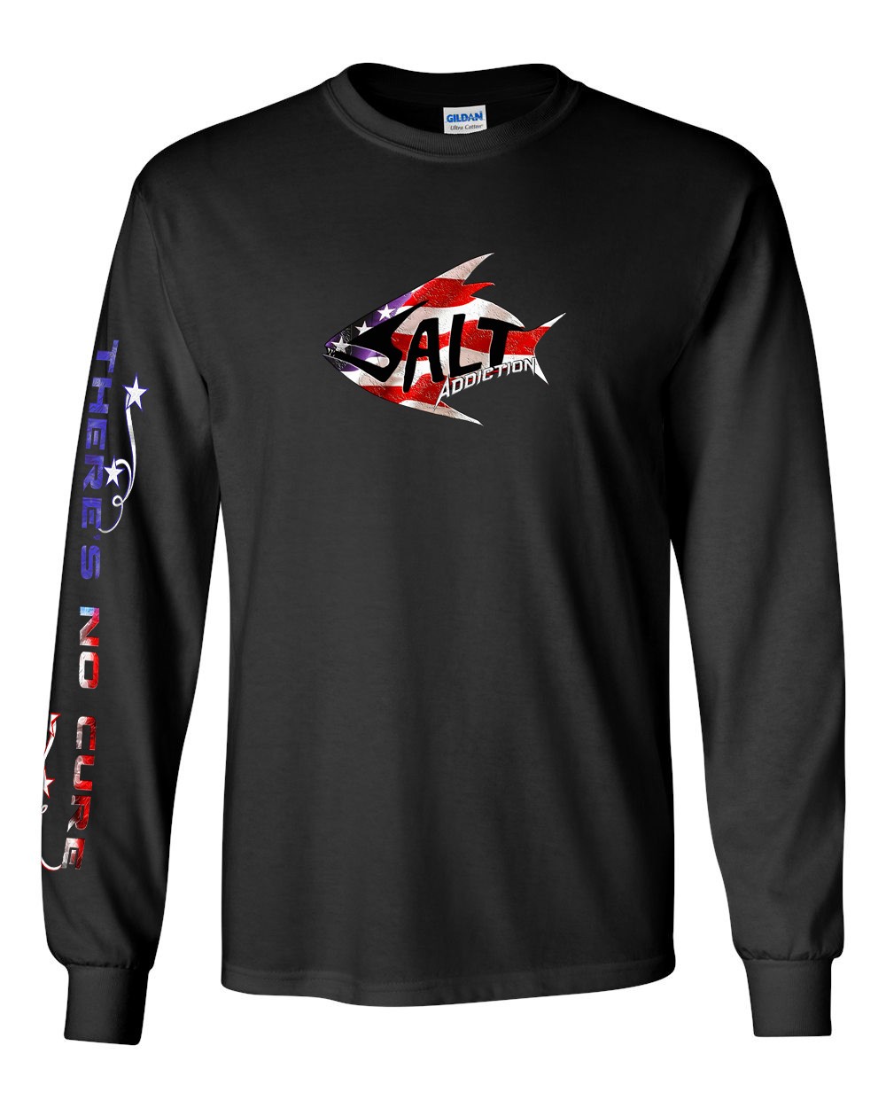 Salt Addiction Patriotic Flag Logo T Shirt Fishing Long Sleeve Cotton gallery