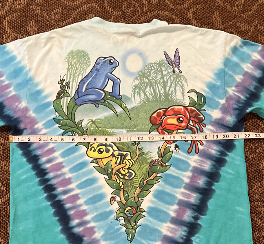 Unisex 2007 LIQUID BLUE RAINFOREST CAFE T-SHIRT FROGS See Photos For Measurement gallery