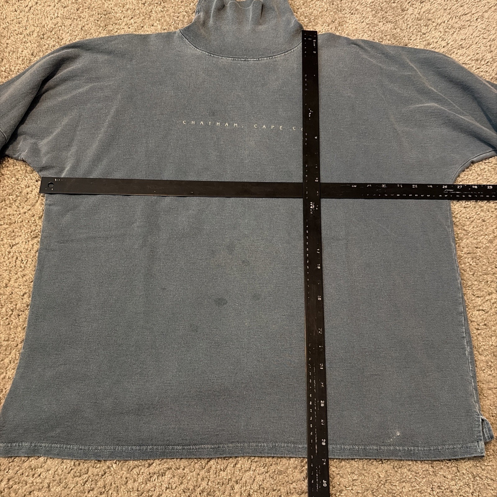 Vintage Chatham Cape Cod Massachusetts Blue Turtleneck Shirt L-XL gallery