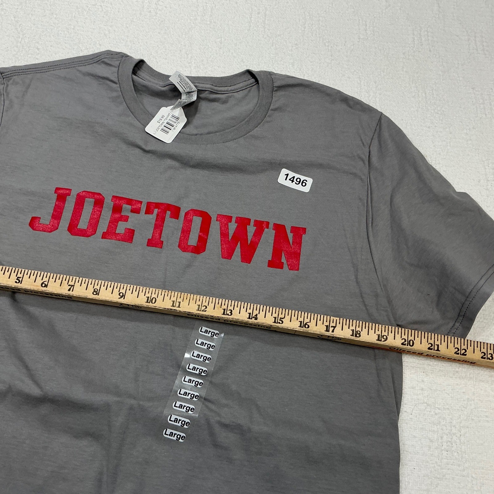 Jerzees Joetown CSB SJU T-Shirt Mens Large Gray Red Short Sleeve Crew Neck NEW gallery