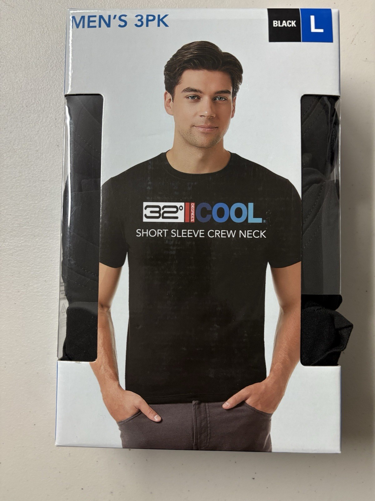 32º DEGREES 32 Degrees Men's Cool Tee | Black | Large gallery