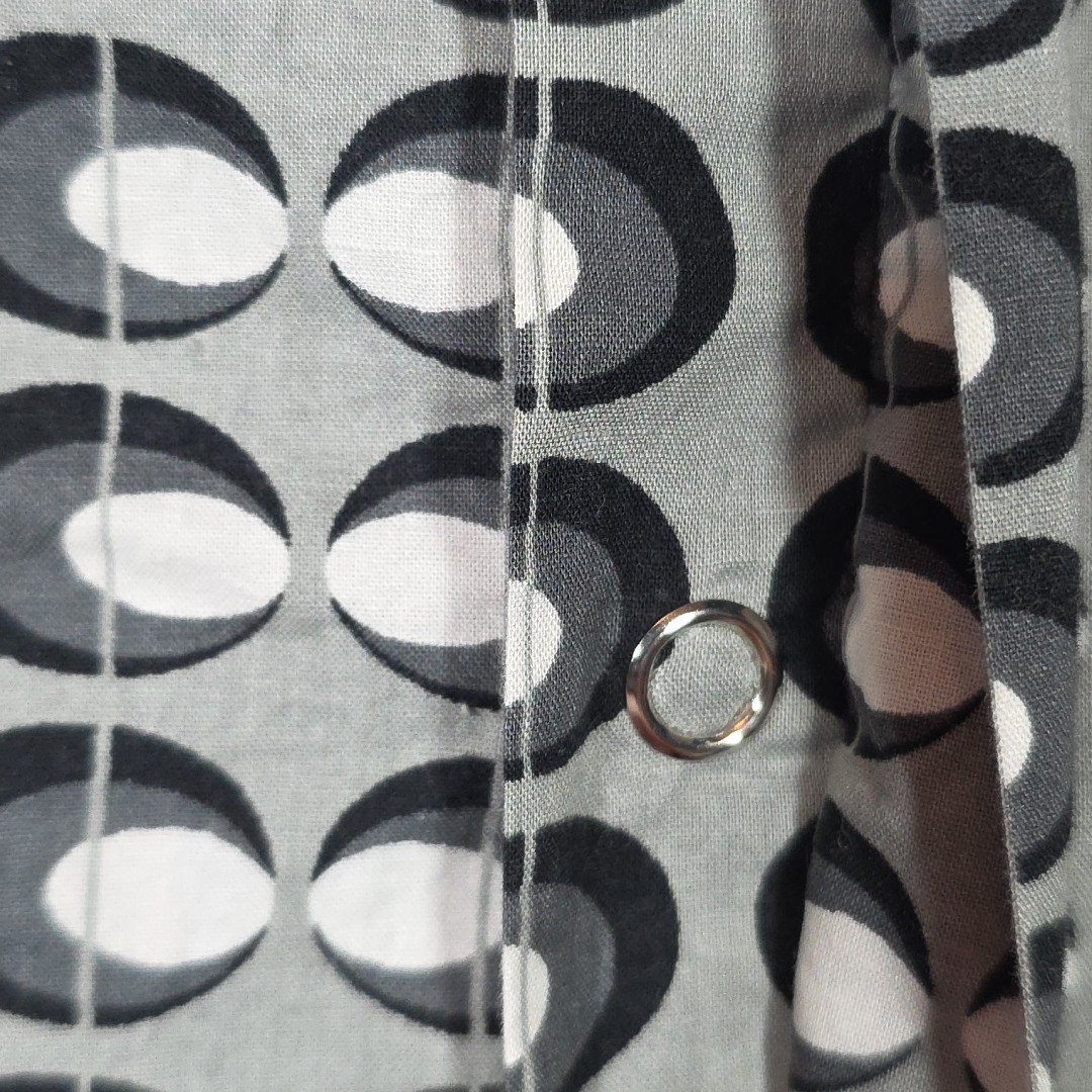 No boundaries Short Sleeve Shirt Button Up Black/white Geometric Pattern Cotton gallery