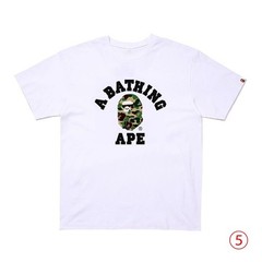 Unisex Camo Ape Head Graphic Short Sleeve T Shirt Crew Neck Loose Casual Streetw