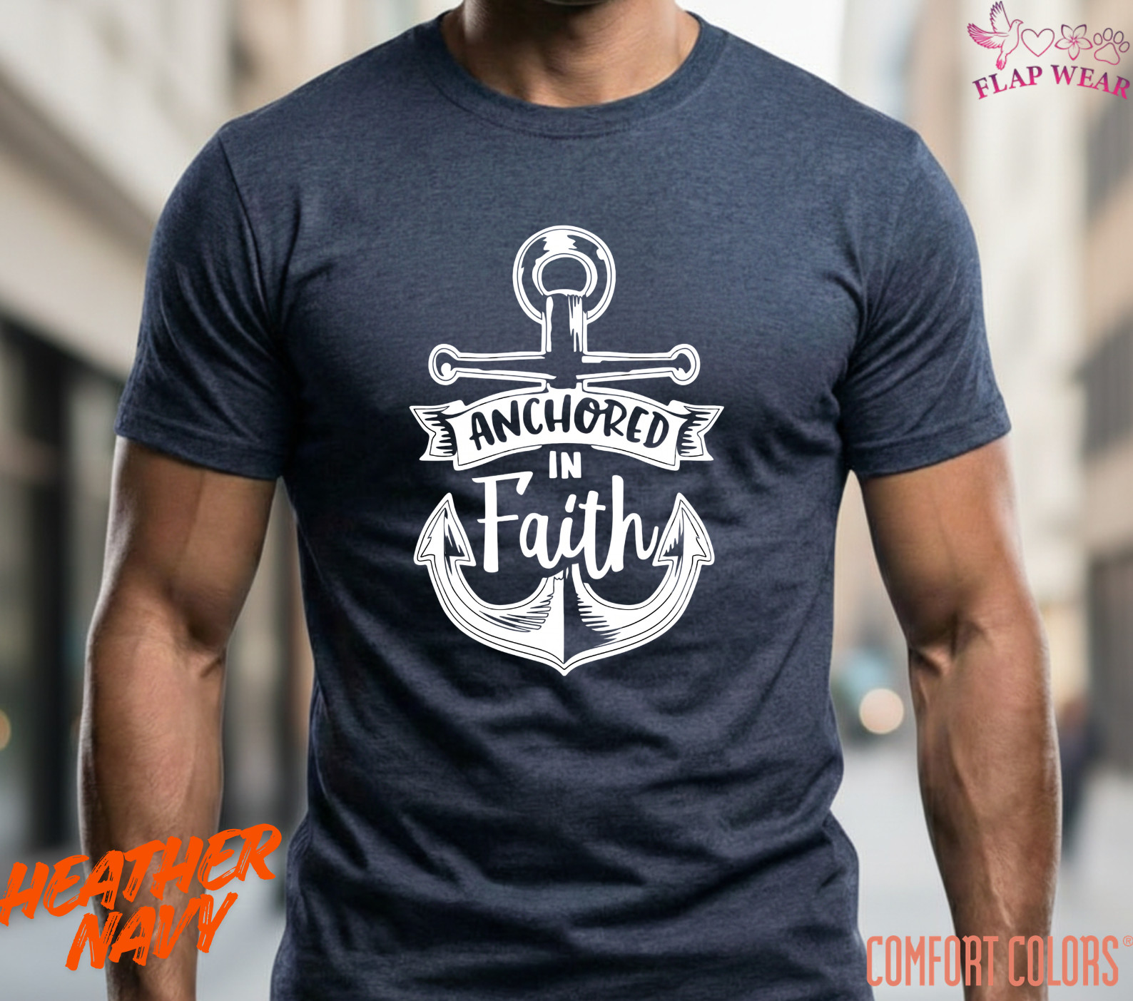 Unisex Anchored In Faith T-Shirt, Men T shirt,Women T shirt Gift Christian Top gallery