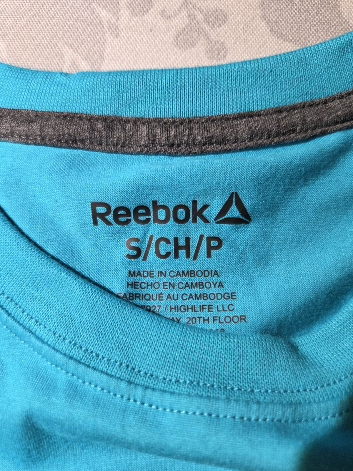NWT REEBOK Men's Delta Logo Graphic Cotton Blend Tee, Capri Breeze, S or 3XL gallery