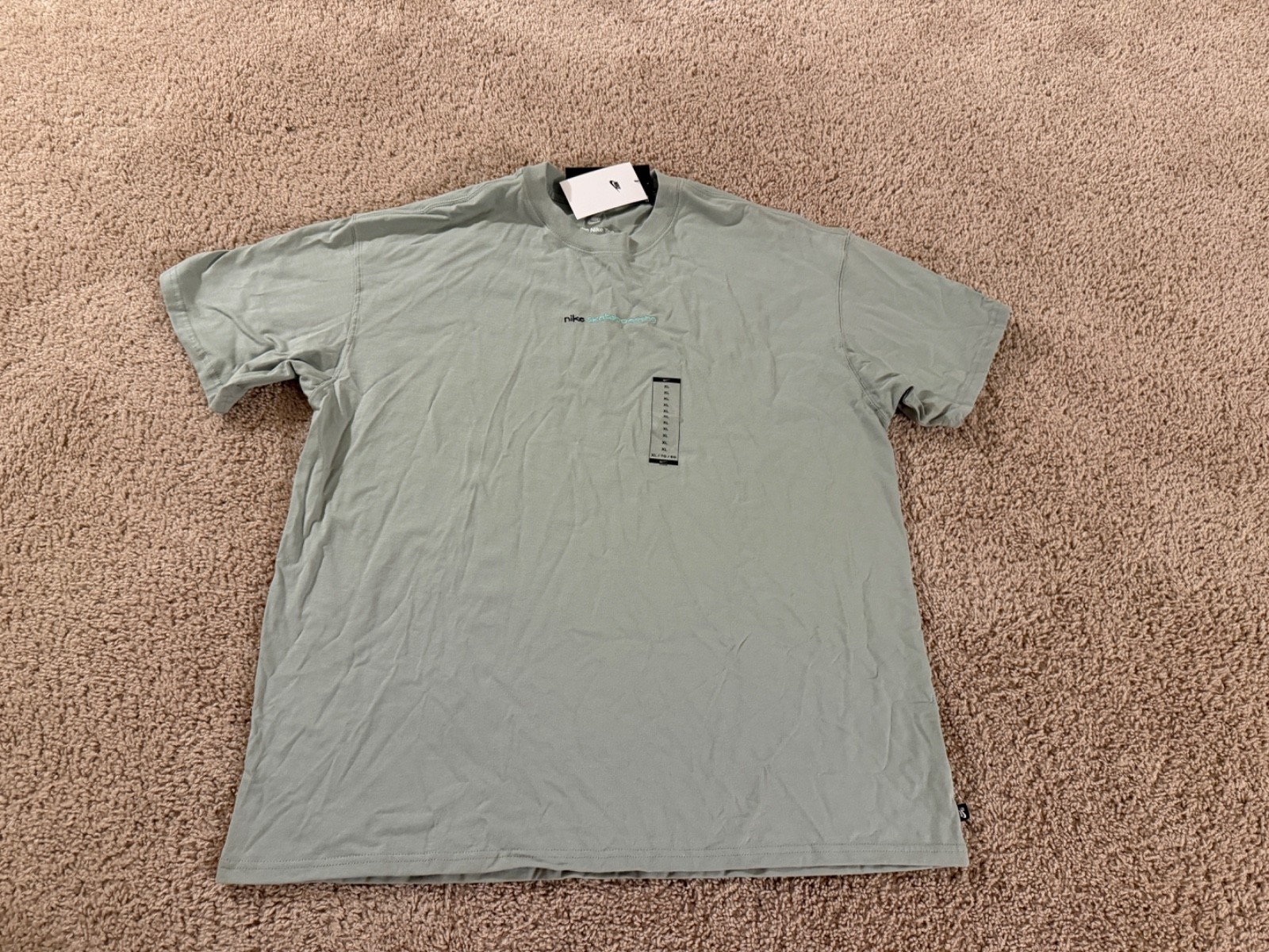 Nike SB Skate Board green aqua blue t shirt vintage swoosh rare classic LA NY XL gallery