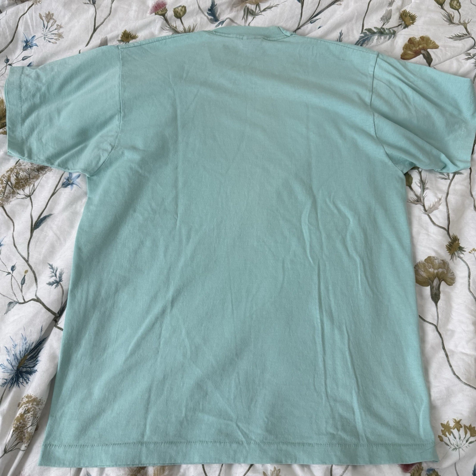 Vintage 80s 1986 Cat Lover T Shirt Blue House Without Cats Not A Home Size XL gallery