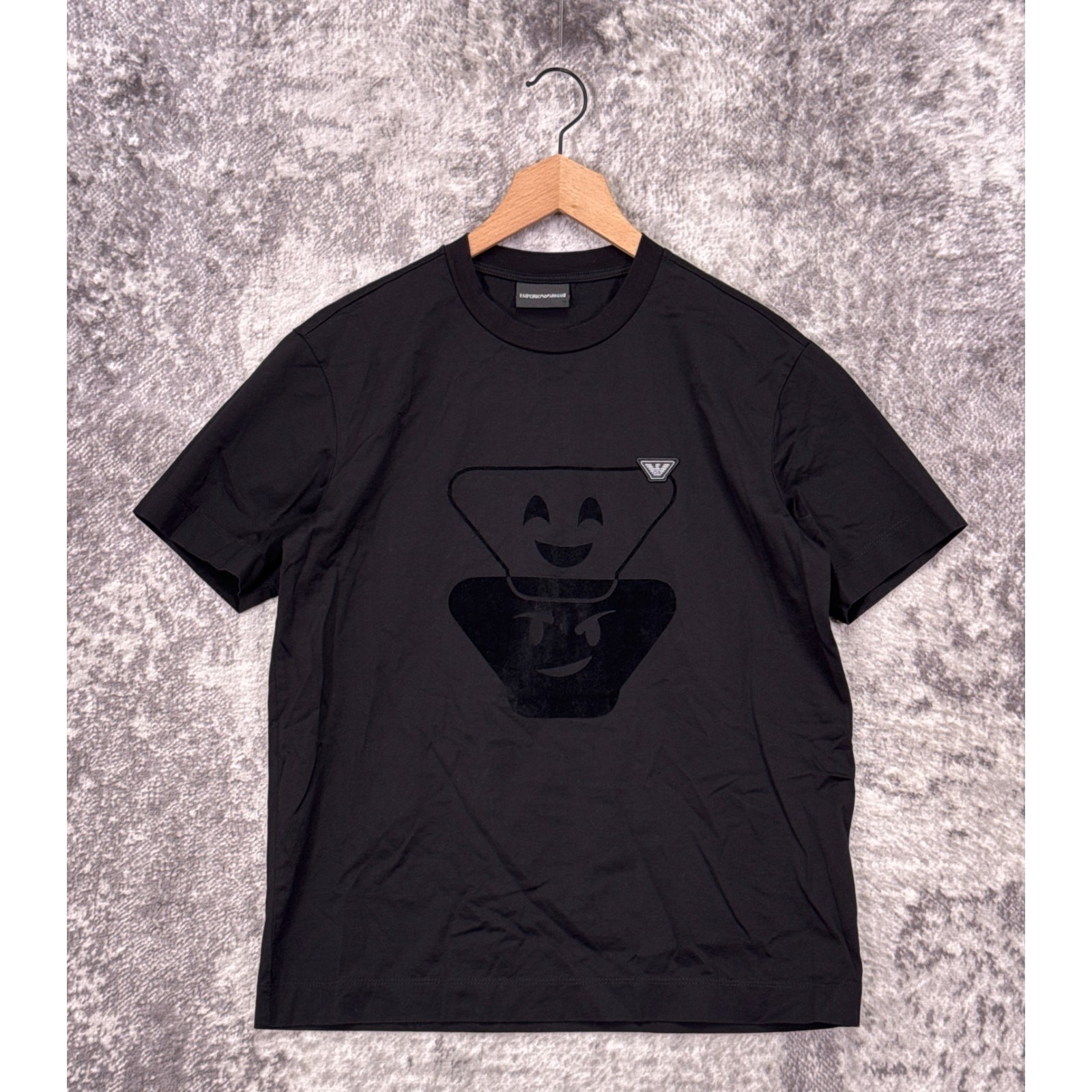 Emporio Armani T Shirt Medium Mens Velvet Graphic Crewneck Short Sleeve Tee